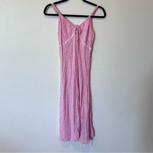 Billabong Pink Floral Women's Maxi Dress Babydoll Size Large Y2K Feminine